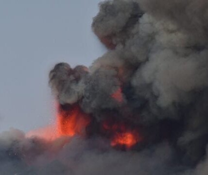 erupción en el volcán Etna