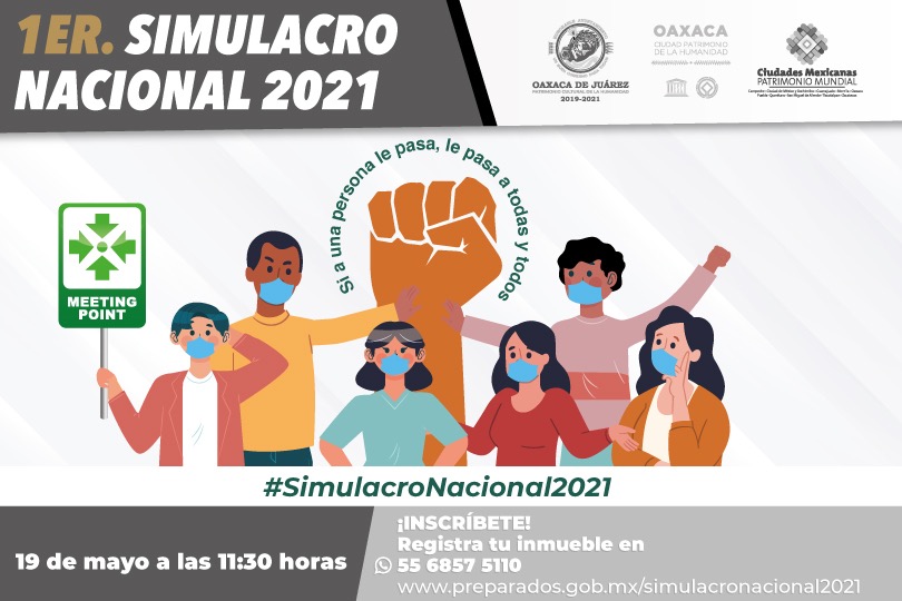 Oaxaca de Juárez participará en el simulacro nacional