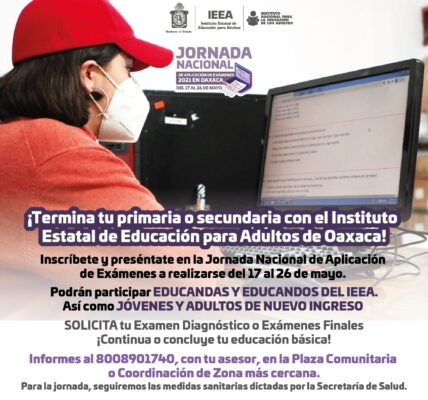 Continúa IEEA Jornada de Aplicación de Exámenes en Oaxaca
