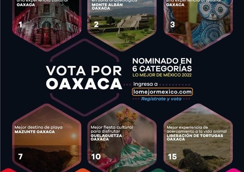 Oaxaca entre las nominaciones de "Lo mejor de México 2022"